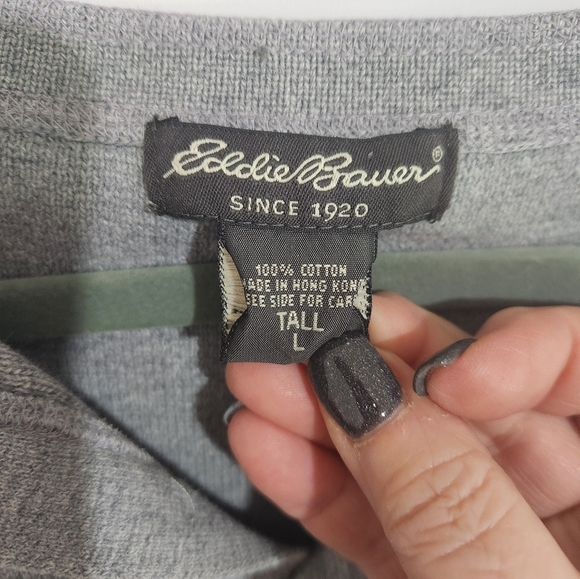 Mens Eddie Bauer Henley sweater, size large - Picture 2 of 6